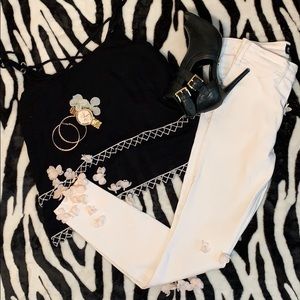 Aeropostale Embroidered Crop Top